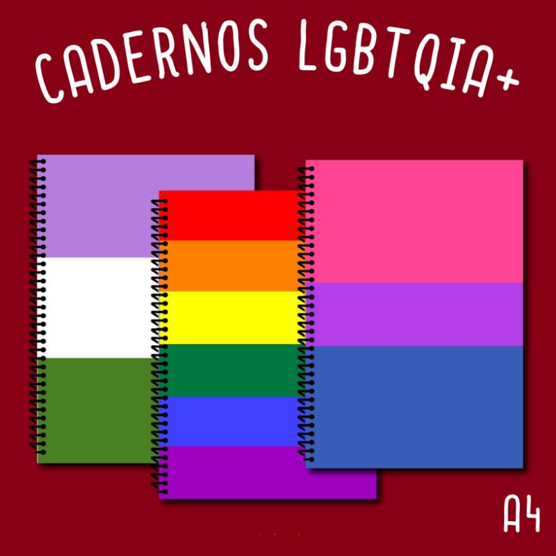 Caderno Lgbtqia A4 Com Espiral Lateral Shetchbook Caderno De Desenho Shopee Brasil 9341