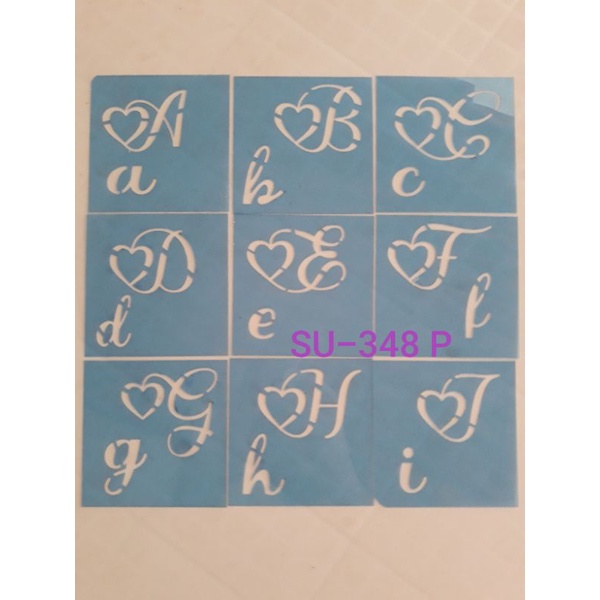 Stencil Alfabeto Coração SU-348 P Para Pintura em Oferta na Shopee