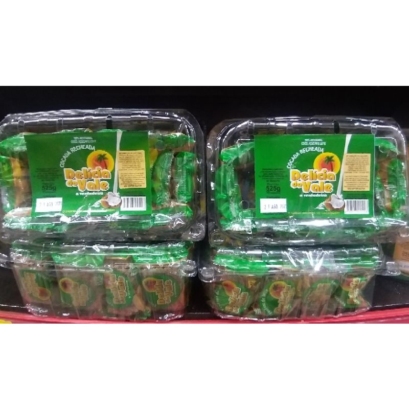 Cocada Recheada Delícia do Vale pote com 15 Unidades 525 gr