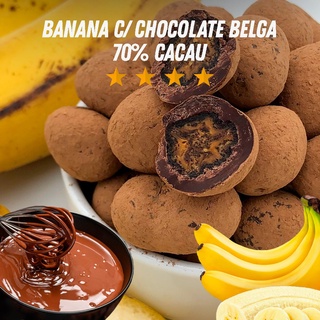 Banana Drageada com Chocolate Belga 70% Cacau - P&P