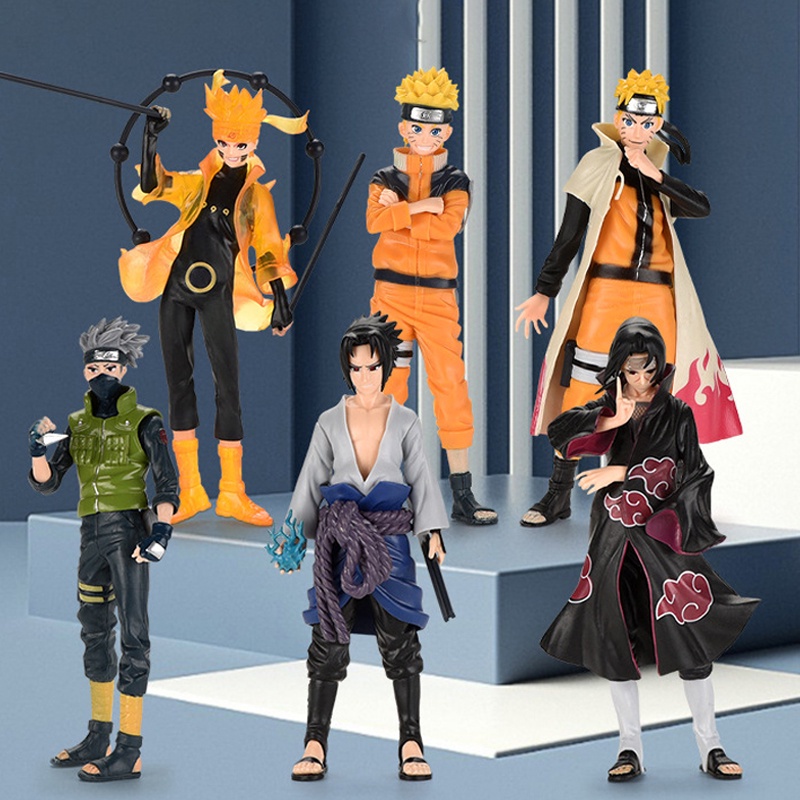 Naruto Anime Figura Boneca Ornamentos Brinquedos Sakura Uchiha Sasuke  Kakashi Figuras De Ação Dos Desenhos Animados Decorações - Escorrega o Preço