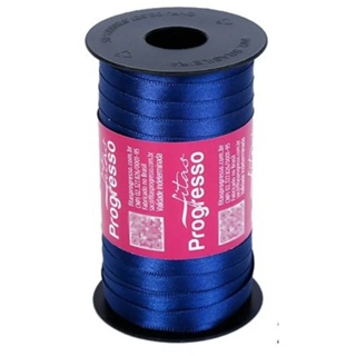 Fita de Cetim Progresso 7mm nº1 - 100m Azul Marinho - 1un em Oferta na Shopee