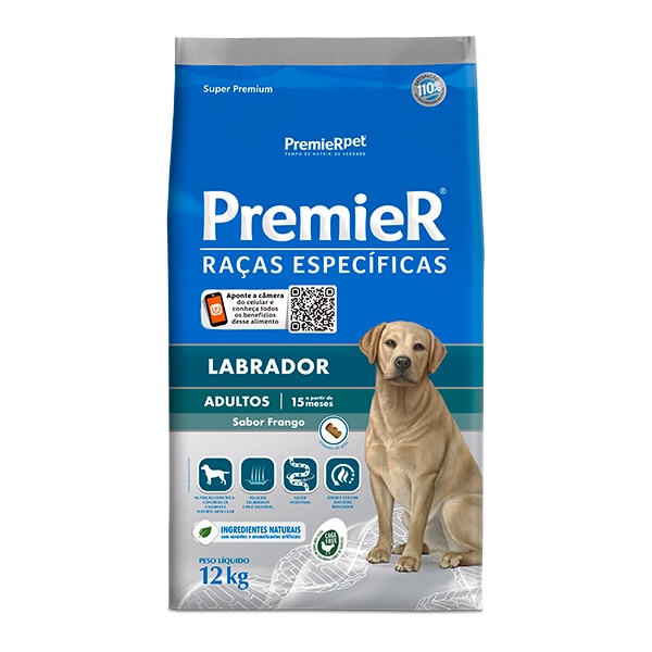 Ração Premier Raças Específicas Labrador para Cães Adultos - 12Kg em Oferta na Shopee