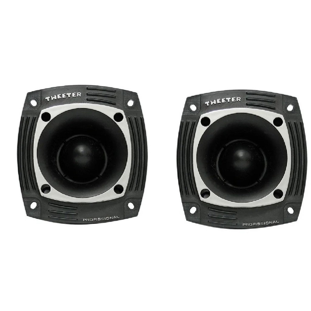 2 Frente Carcaça Reposição Super Tweeter Musicall St 304 St 330 Poly Com Furo Som Automotivo