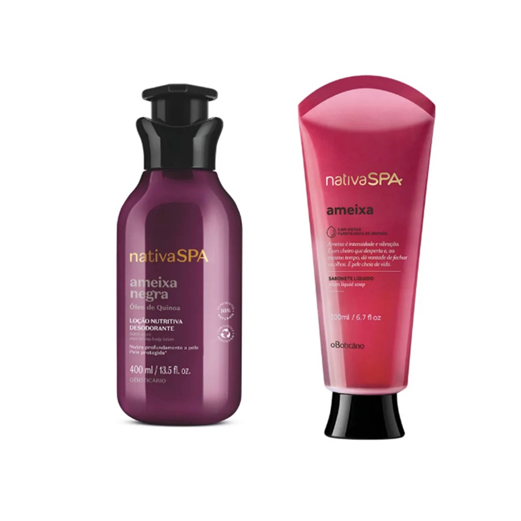 Kit Nativa SPA - Ameixa Negra - O Boticário Combo Presente Dia das Mães Nativa SPA Ameixa Negra
