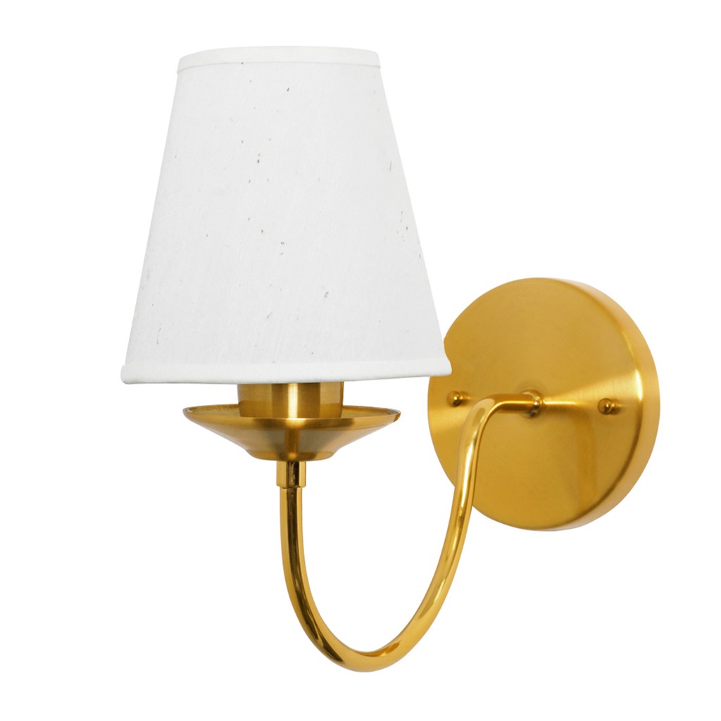 Arandela Classica Dourada - Cupula em tecido