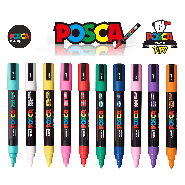 Kit Caneta Posca Pc-5m C/10 Unidades N°16