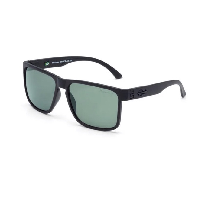 Óculos De Sol Mormaii Monterey Preto Fosco Lente Verde Polarizado - Original