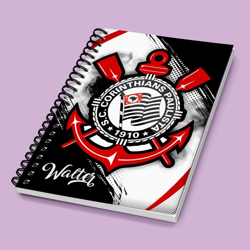 Adesivo Escolar para Capa de Caderno Personalizado Corinthians