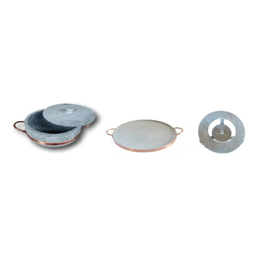 Panela De Pedra 3 Litros + Grelha 37cm + Rechaud Grande
