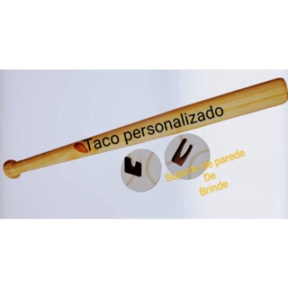 taco de baseboll com suporte bell taco com gravaçao personalizado. em Oferta na Shopee