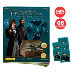 Starter Pack Animais Fantásticos: Os Segredos de Dumbledore - Livro Ilustrado Capa Cartão 06 envelopes (24 cromos 06