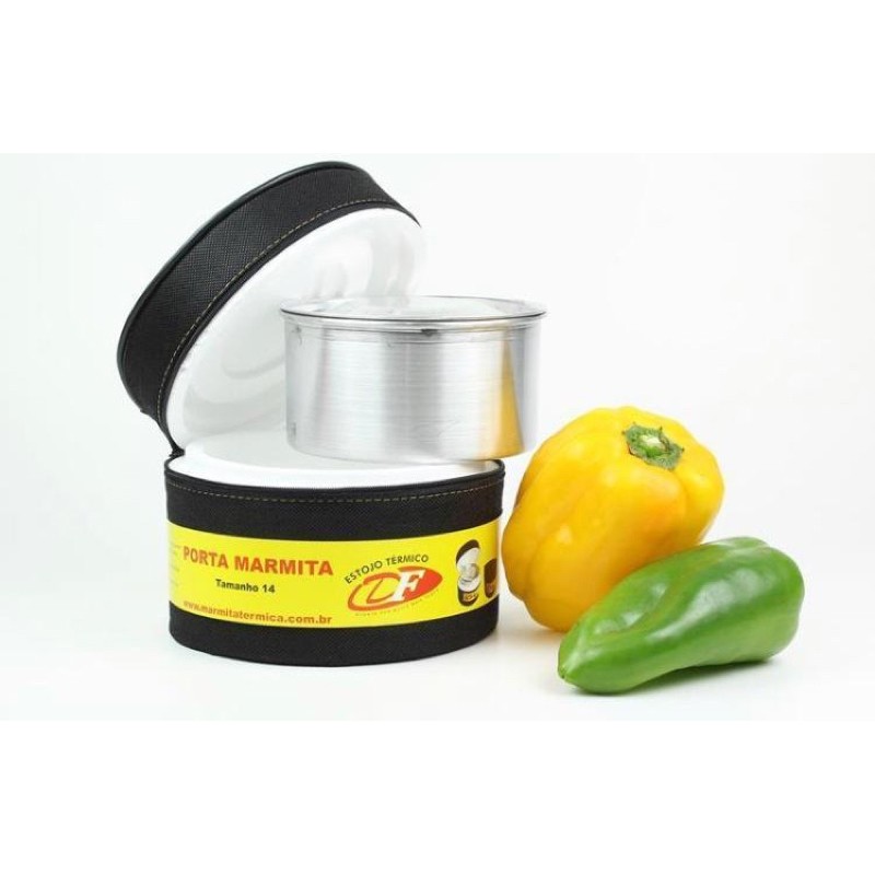 Marmita Térmica Redonda N 14 Média Revestida No TnT Ziper Reforçado em Oferta na Shopee