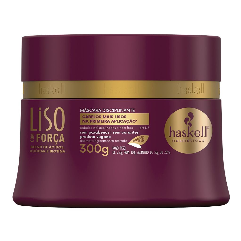 Haskell Liso Com Força - Máscara De Tratamento 250ml