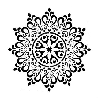 Stencil Mandala 30x30 cm- Um molde vazado ref.06 em Oferta na Shopee