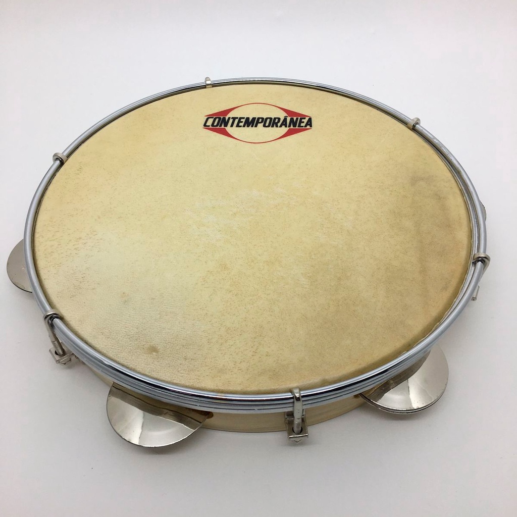 Pandeiro Contemporânea Madeira com Pele de Couro 10" modelo 20C PRO Séries Profissional