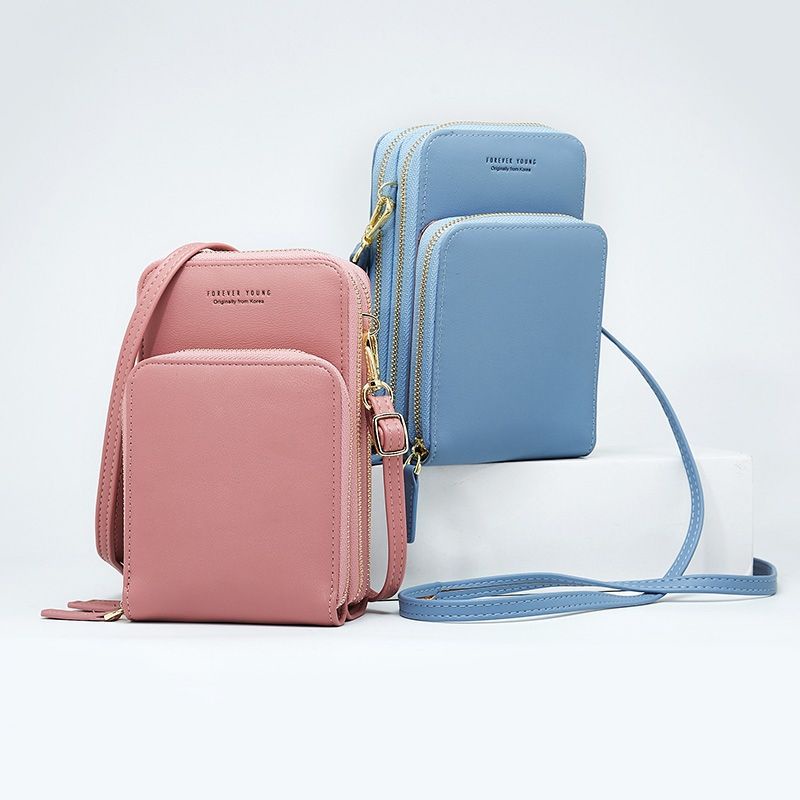 Bolsa feminina porta celular com 3 divisorias transverasal mini bag Bauluolan LR-001