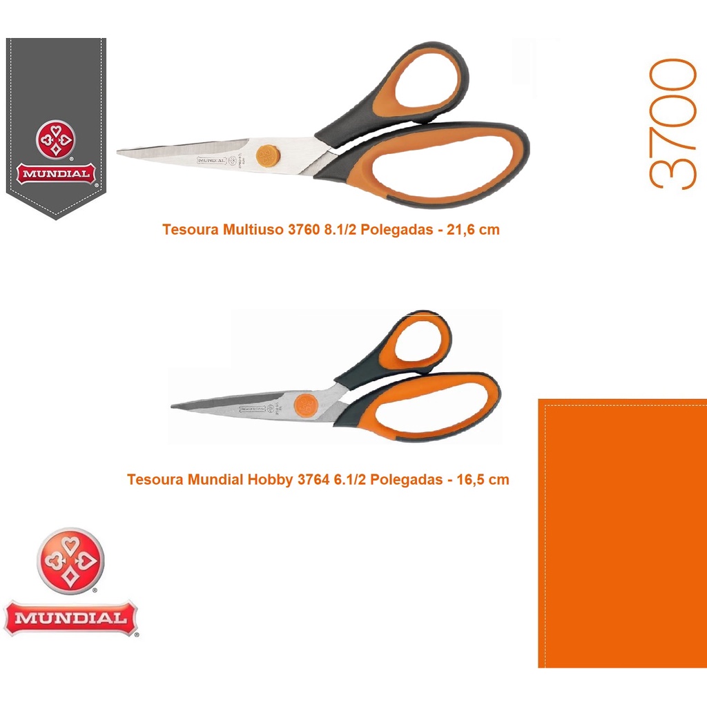 KIT Tesouras linha 3700 Mundial com cabo Soft Touch - 2 Tesouras em Oferta na Shopee