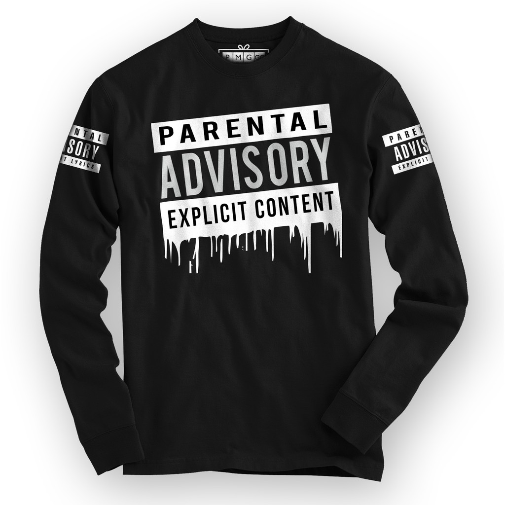 Camiseta Manga Longa Parental Advisory Explicit Content Swag