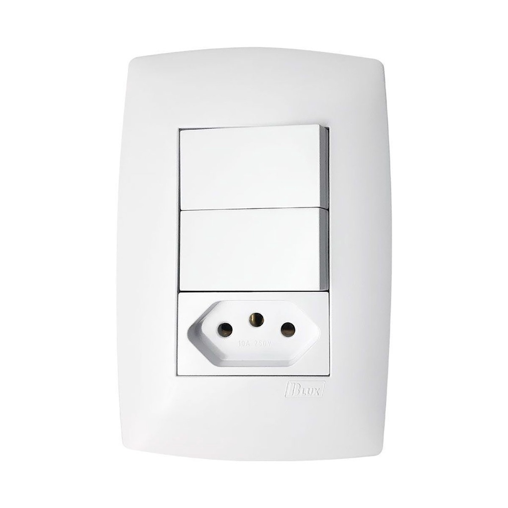 Conjunto 2 Interruptores Paralelo Com Tomada 20A 4X2 Home em Oferta na Shopee