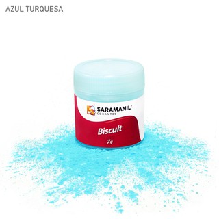 Corante Vibrante Azul Turqueza para Biscuit Saramanil, Cor e Tingimento da massa