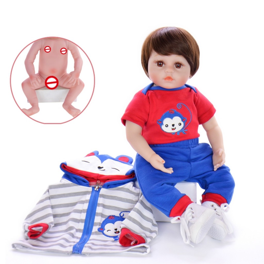 Bebe Reborn Menino Com Corpo Inteiro De Silicone Boneca Realista Original Envio Imediato Shopee Brasil