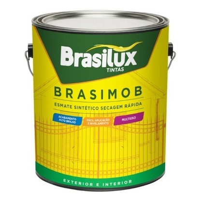 Tinta Esmalte Sintético para Metais e Madeira Brasimob 3,6l Escolha Suas Cores - Home & Living