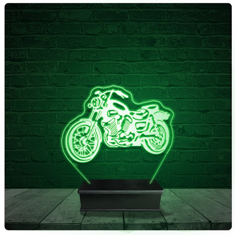 Luminária Abajur Acrílico Led - Moto Custom 06