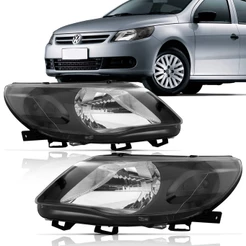 Farol Gol Saveiro Voyage G5 2009 2010 2011 2012 Foco Simples Máscara Negra