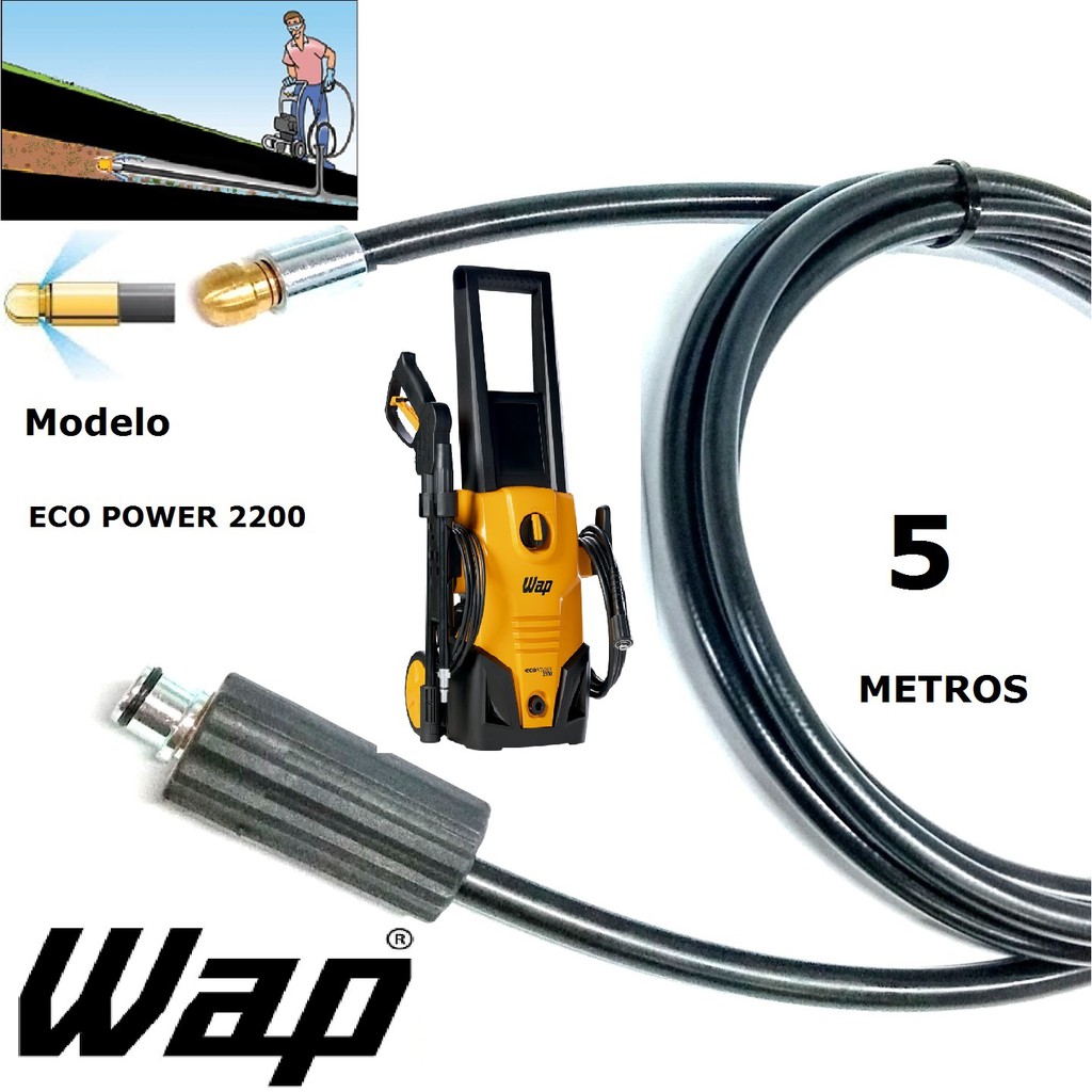 Mangueira desentupidora de tubulação WAP - 5 Metros - Wap ECO POWER