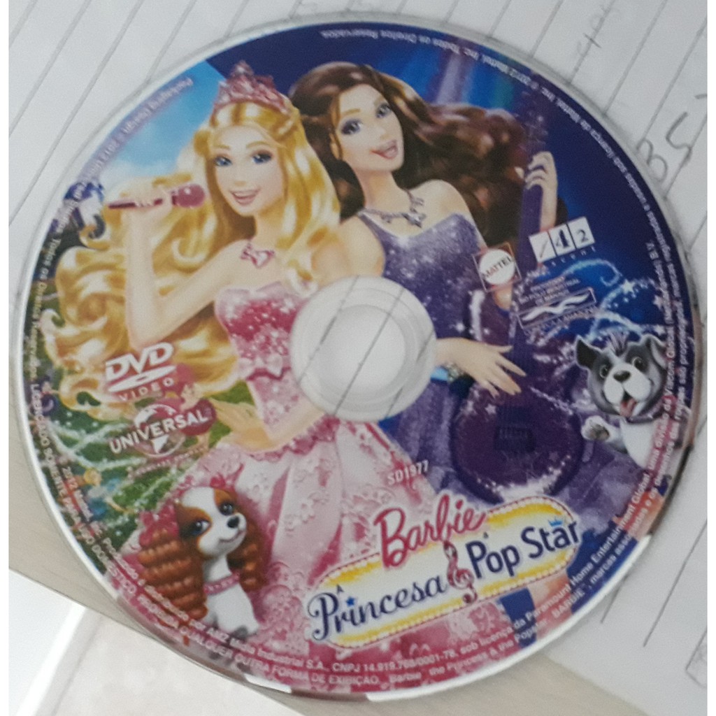 lote combo Dvd Canta Com Barbie seus filmes Princesa Pop Star | Shopee  Brasil