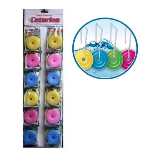 Kit C/12 Pedra Sanitária Catarina Cheiro Suave Banheiro Novo