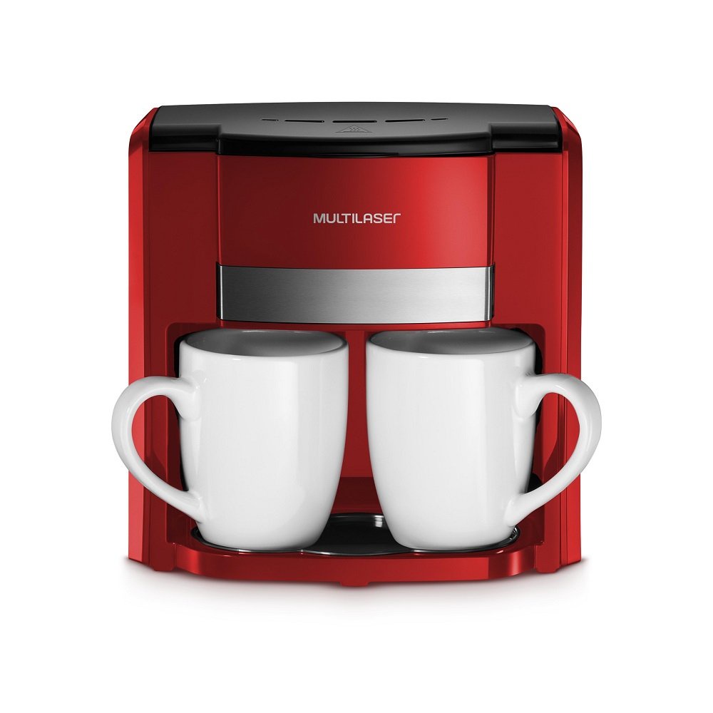 Cafeteira Elétrica 220V 450W 2 xícaras Vermelho Multilaser