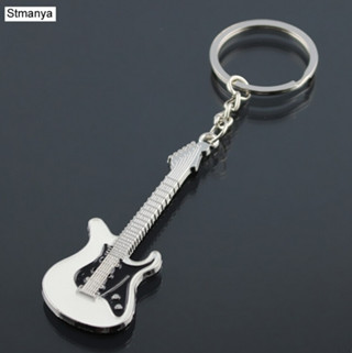 Guitarra Chaveiro De Metal 6 Cor Chaveiro Bonito Musical Anel Chave Do Carro Cor Prata Pingente Para O Homem Mulheres Do Presente Do Partido em Oferta na Shopee