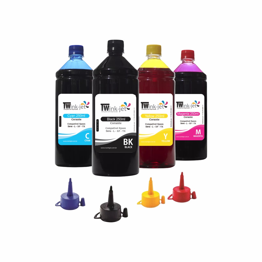 250ml De Tinta TW-Inkjet Para Epson L350 - L385 - L455 - L465 - L475 - L555 - L565