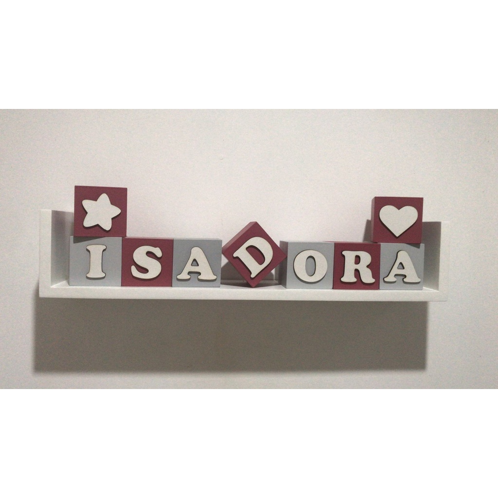 16 Cubo Decorativo Mdf Com Nome 7x7 Cm Decoração Quarto Bebê,lembrança,artesanato,presente e muito mais.