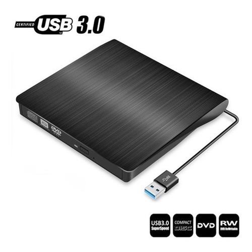 Drive Gravador Leitor Dvd Externo Usb 3.0 Portátil Pc Note
