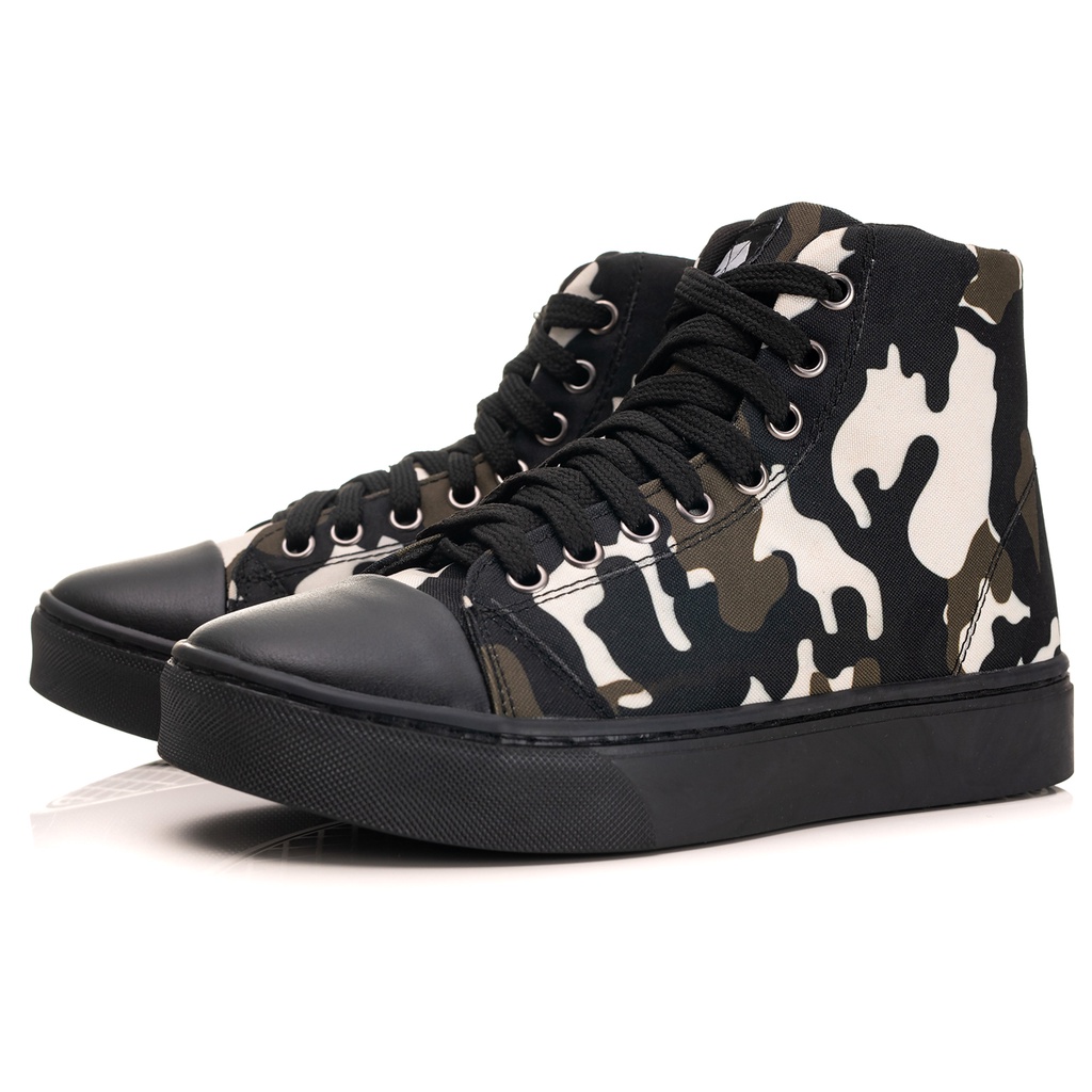 Tênis Cano Alto Militar Camuflado Pronto Entrega