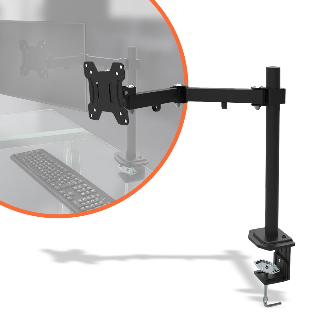 Suporte Para Monitor Braço Extensor 100mm de 13" à 27" Polegadas AC374 - Multilaser