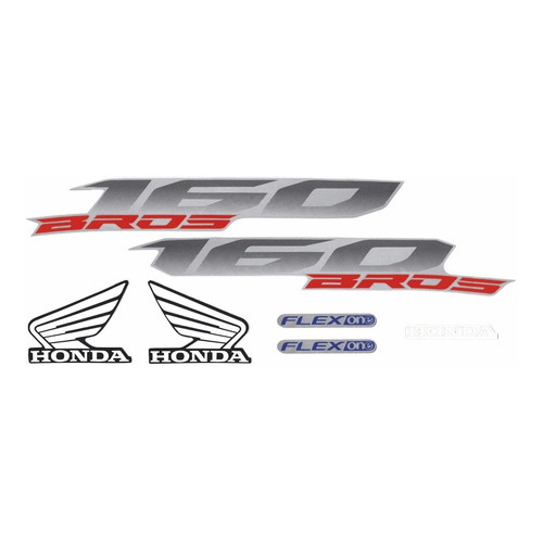 Kit Adesivos Compatível Nxr Bros 160 2015 Preta
