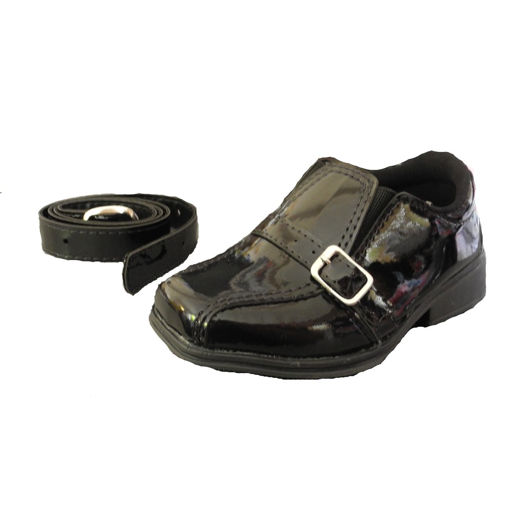 Sapato Social Infantil Passobelle Menino Com cinto Preto Courino envernizado