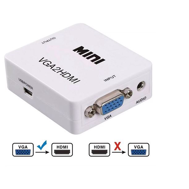 Mini adaptador conversor Vga2 hdmi Vga para Hdmi 1080p