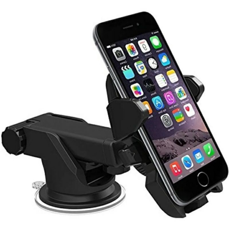 Suporte Celular Gps Carro Veicular Trava Automática Resistente Ajuste Rotação Base