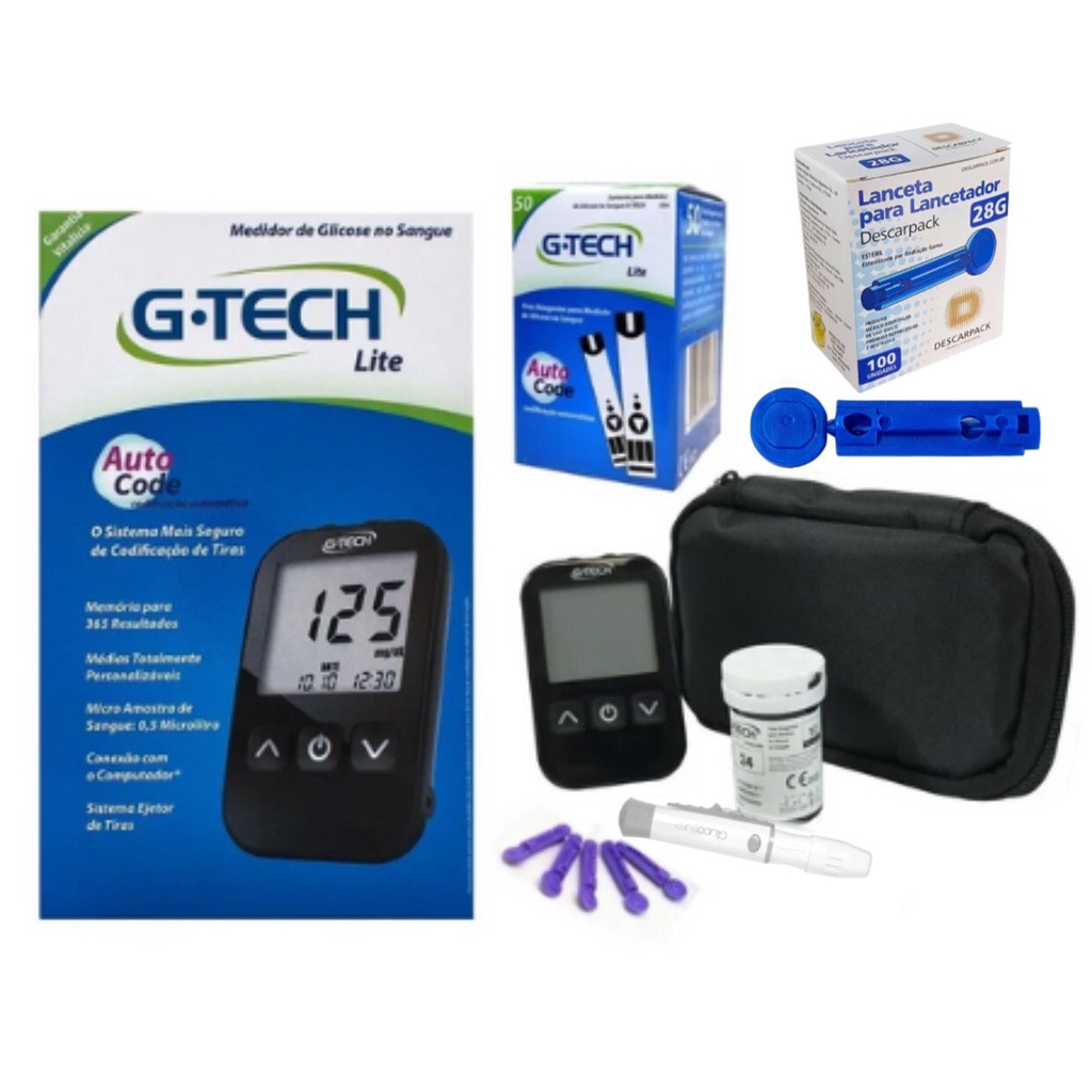 Kit Medidor Glicose Glicemia 150 Tiras + Brinde 150 Lancetas