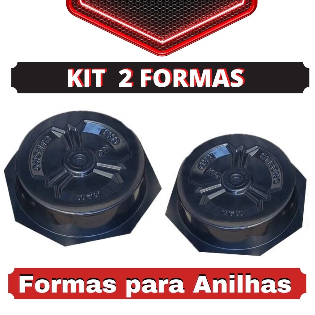 2 Formas Para Fabricação De Anilhas E Halteres Cimento An0401 e An0402