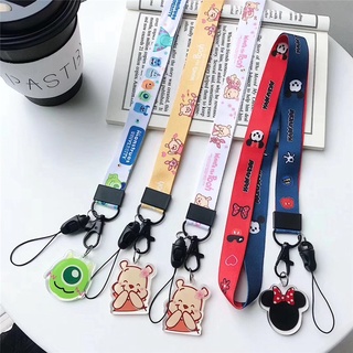 Um Cordão De Nylon De Desenhos Animados Pingente + A Pode Ser Usado Como Um Telefone Id Crachá Faixa Da Câmera