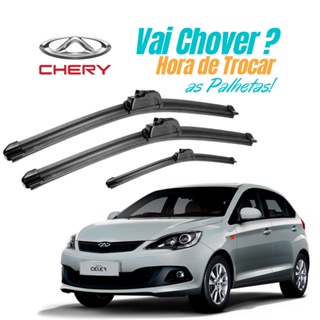 Kit 3 Palhetas Limpador Parabrisa Dianteiro + Traseiro Chery Celer 2013 2014 2015 2016 2017 em Oferta na Shopee