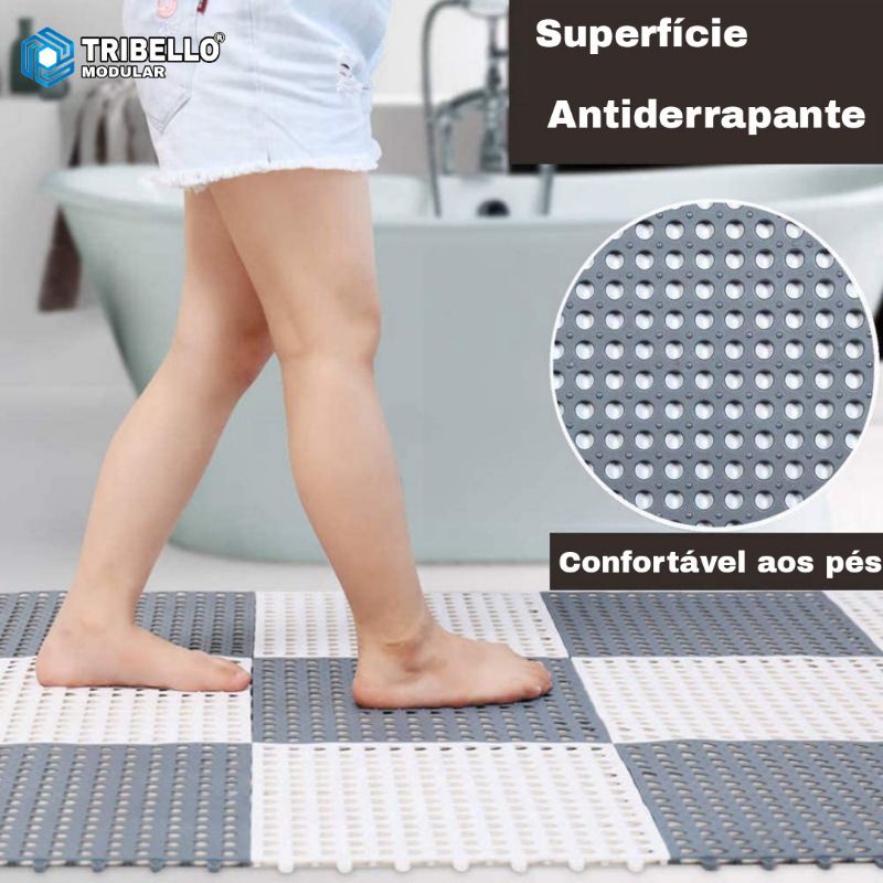 Kit 15 Tapete modular para box banheiro superficie antiderrapante sauna banho em Oferta na Shopee