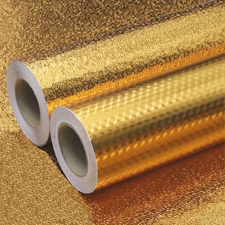Adesivo De Parede Alumínio Dourado 1MX61CM Cozinha Lavável Limpar Fácil em Oferta na Shopee