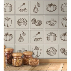 Adesivo Azulejo Alimentos para Área Gourmet 1,00 mt